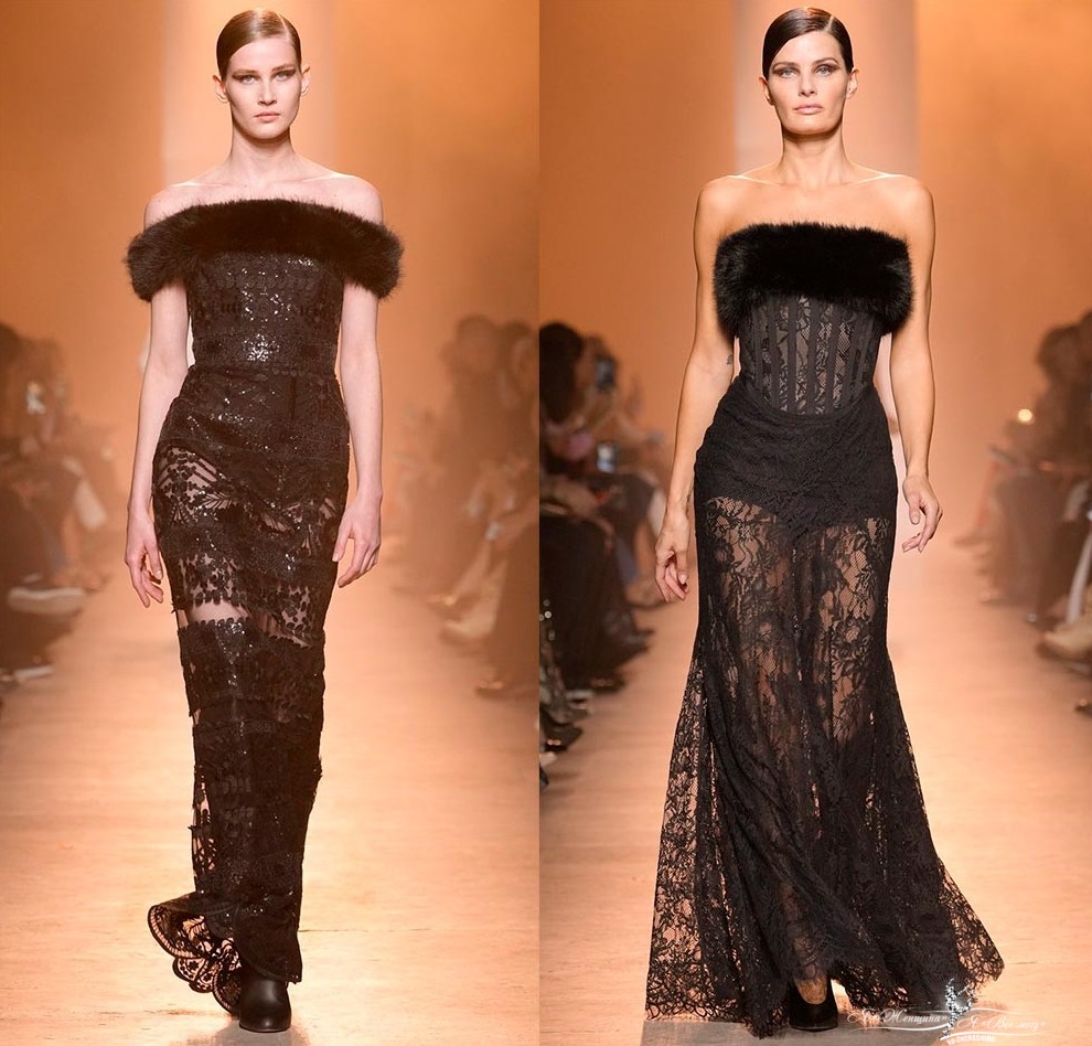Платья с мехом Elie Saab