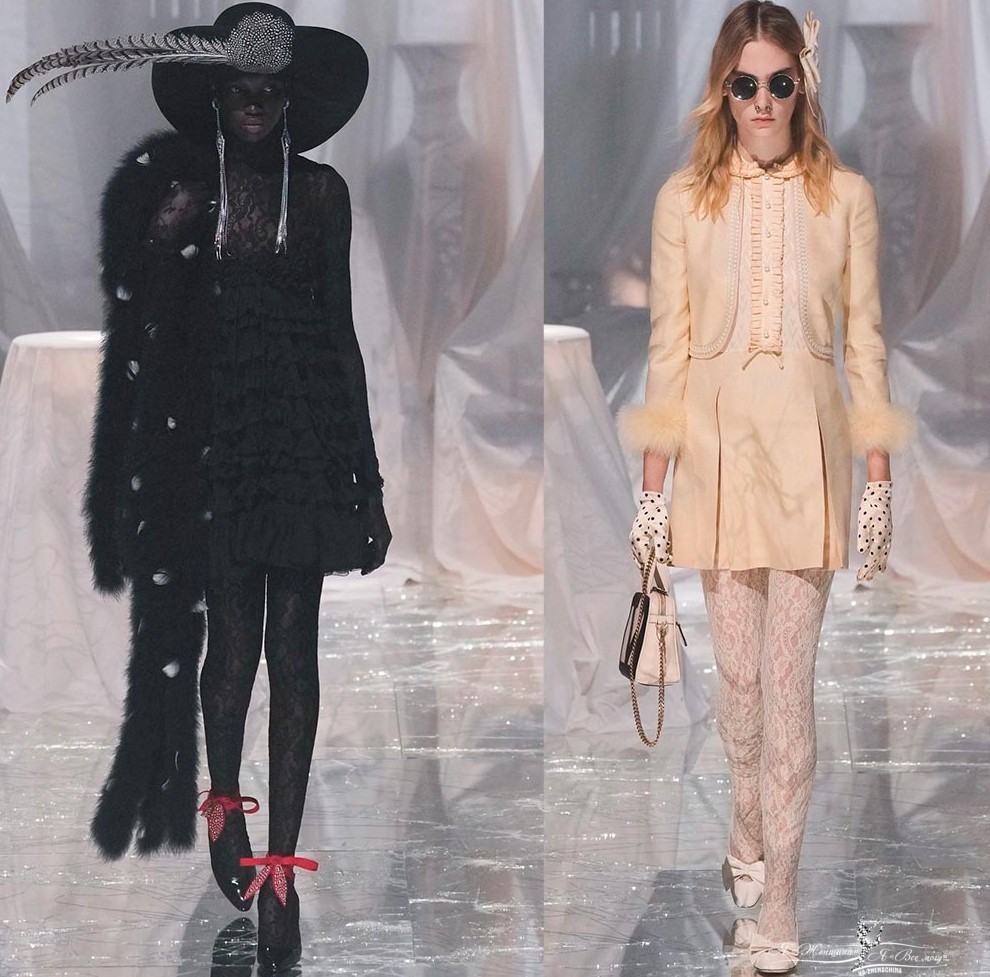 Платья с мехом Valentino