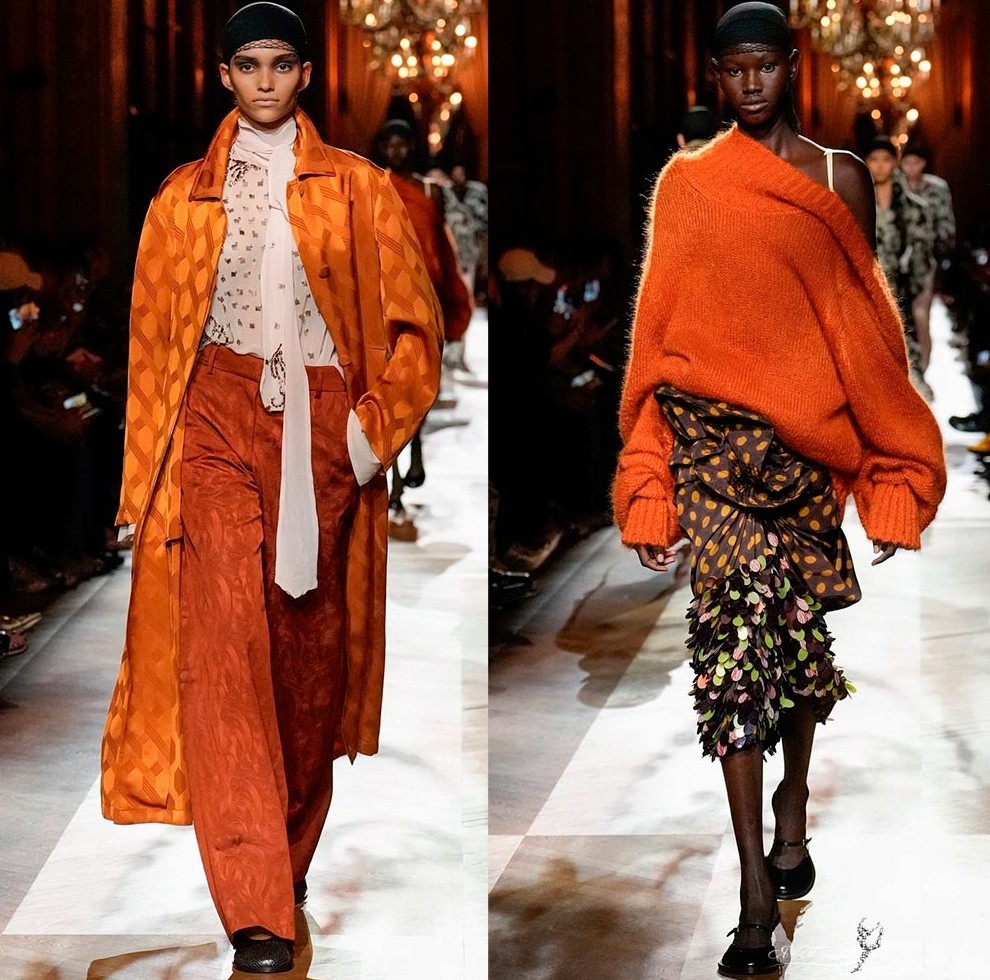 Оранжевый в одежде осень-зима