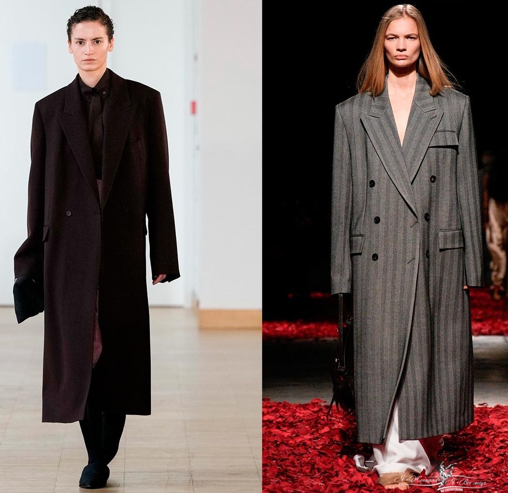 Пальто прямого кроя