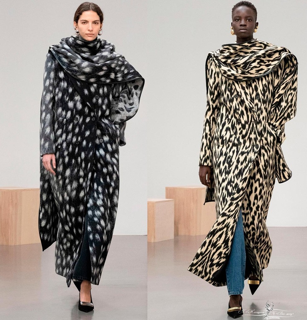 Пальто с животным принтом