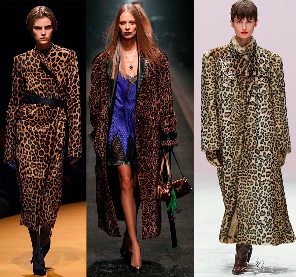 Пальто с животным принтом