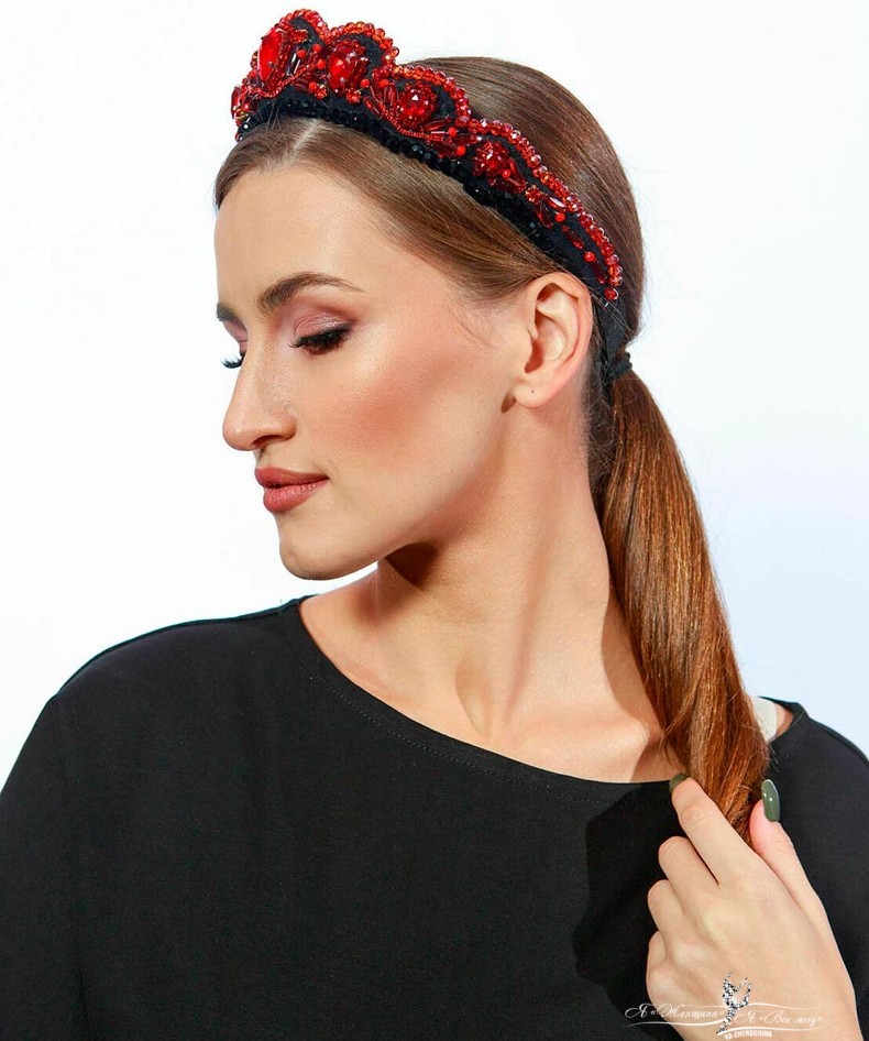 Кокошник из бисера на Новый год