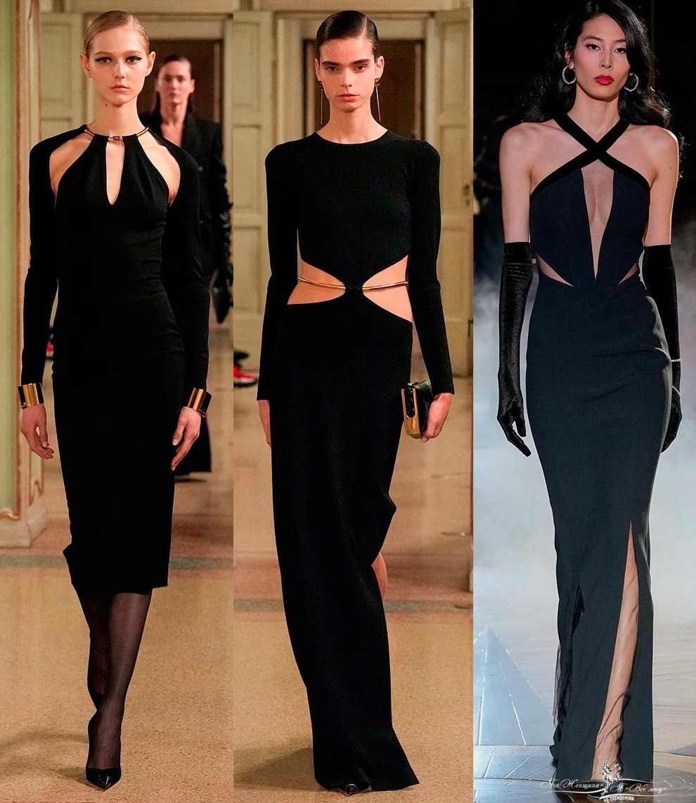 Платья с разрезами и вырезами