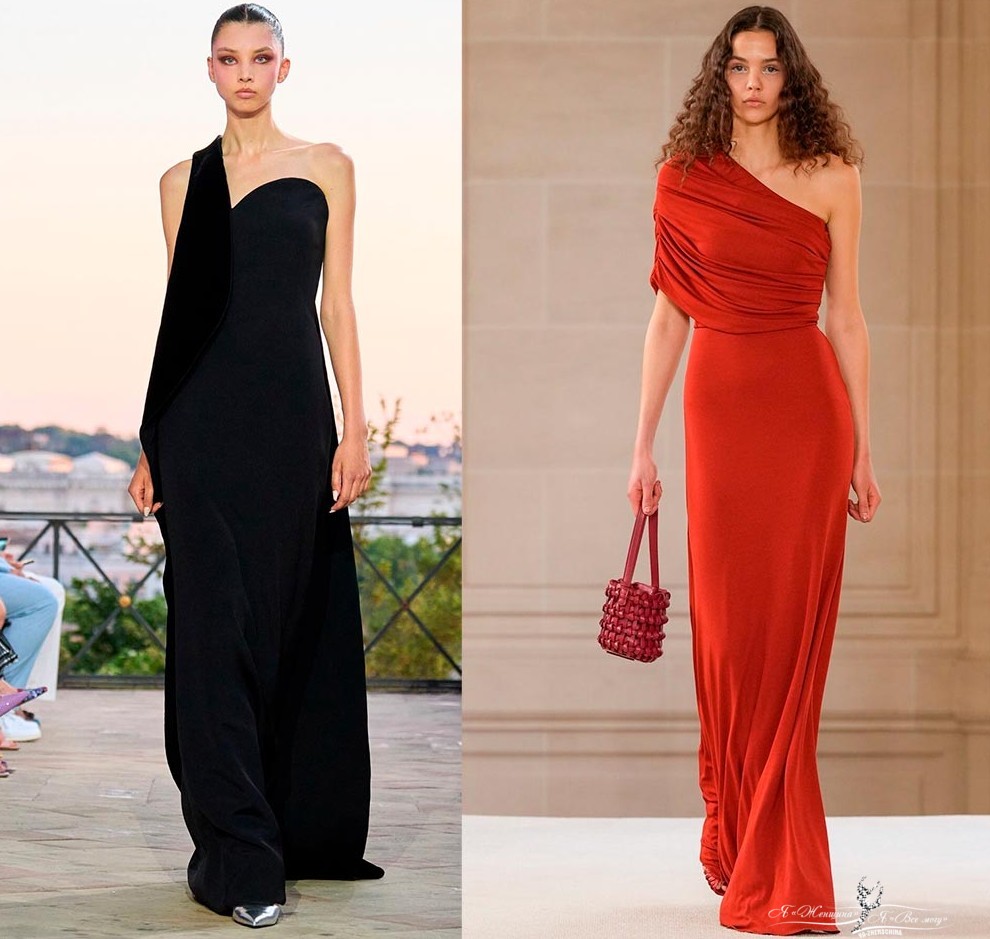 Платье на одно плечо 2026