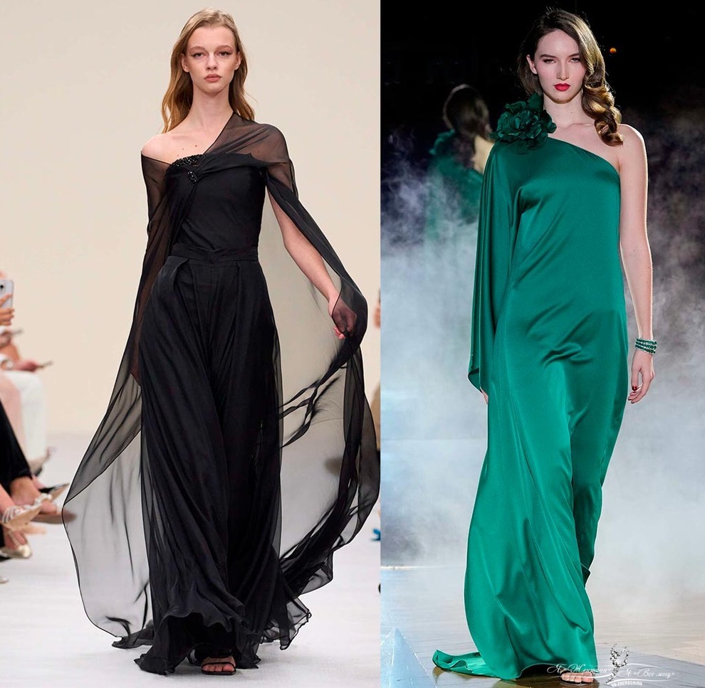 Платье на одно плечо 2026