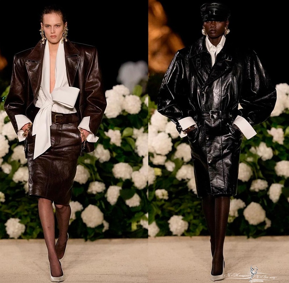 Широкие плечи от Saint Laurent