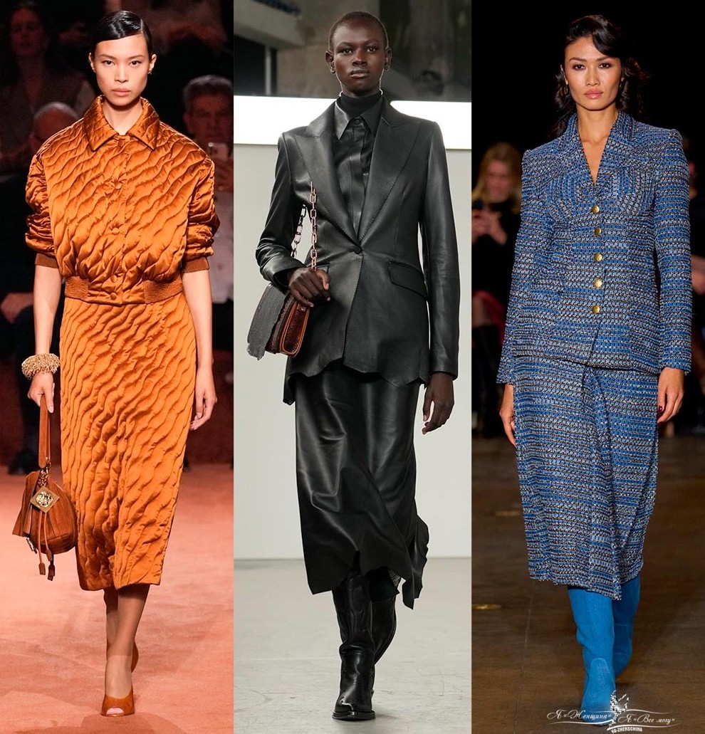 Актуальные костюмы с юбкой