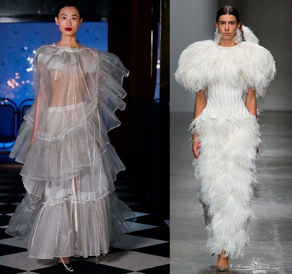 Платья в стиле снежинки