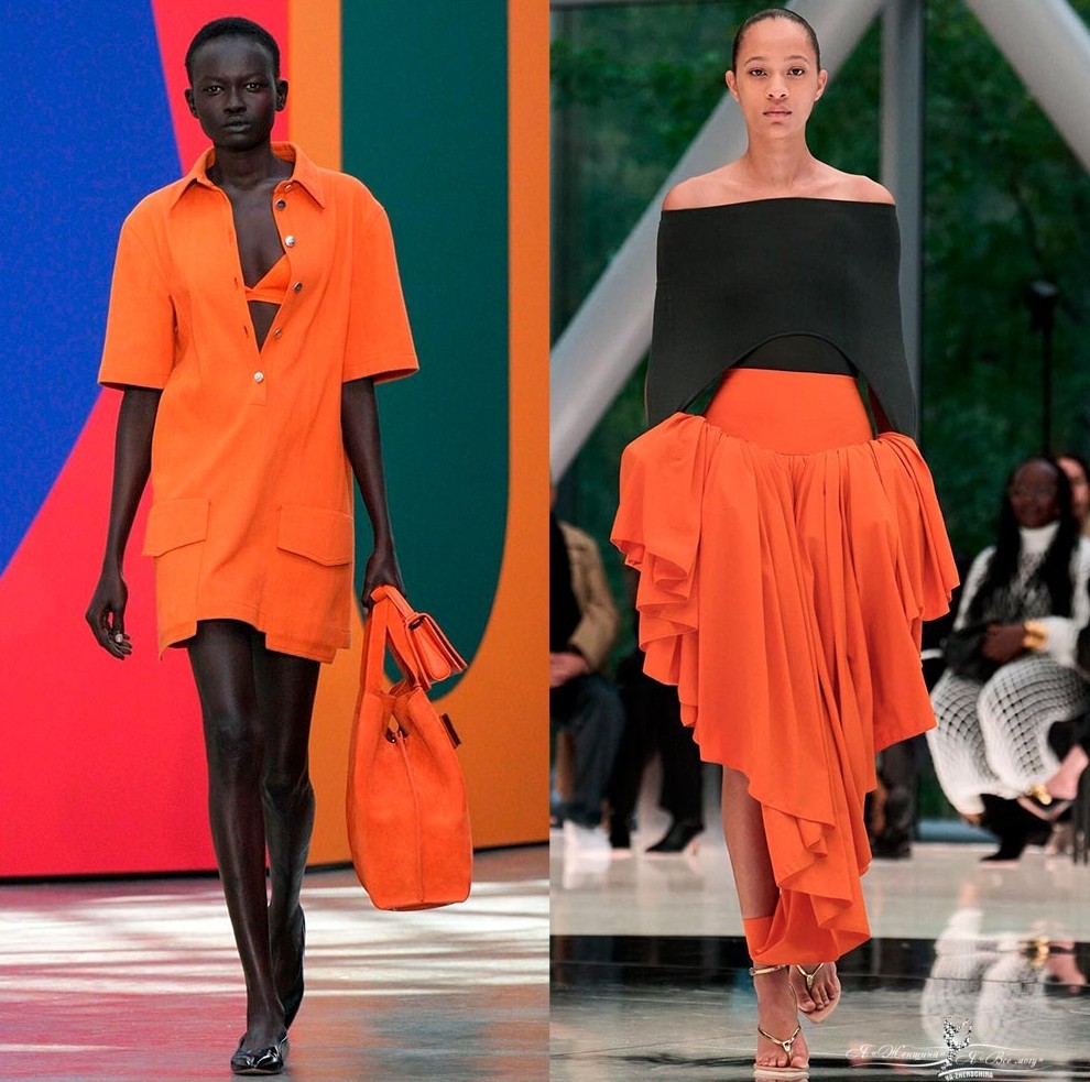 Модные оранжевые образы=